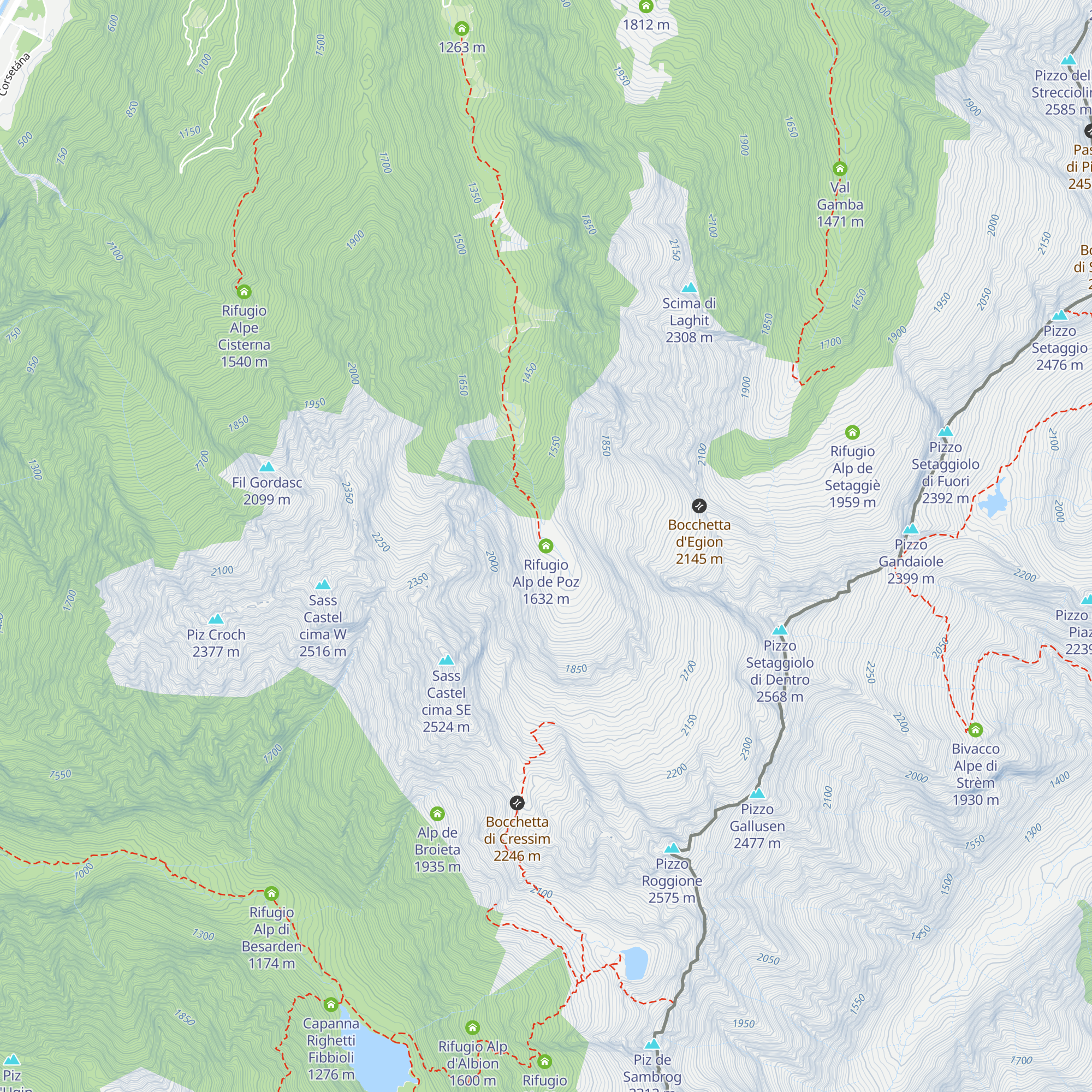 Rifugio Alp de Poz map