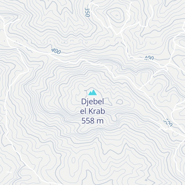 Map of Djebel el Krab