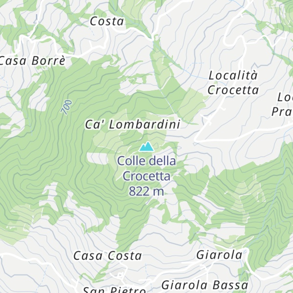 Map of Colle della Crocetta