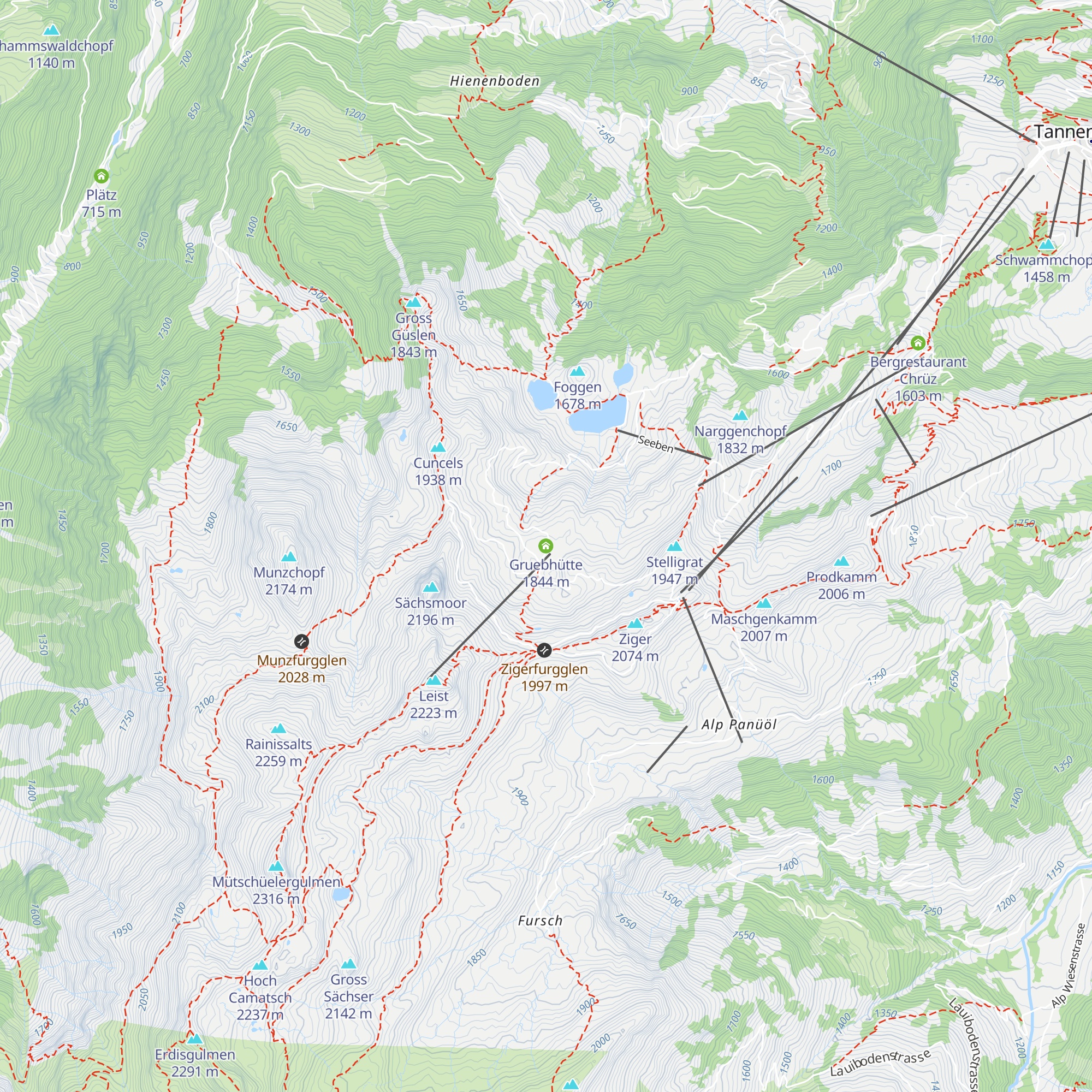 Gruebhütte map