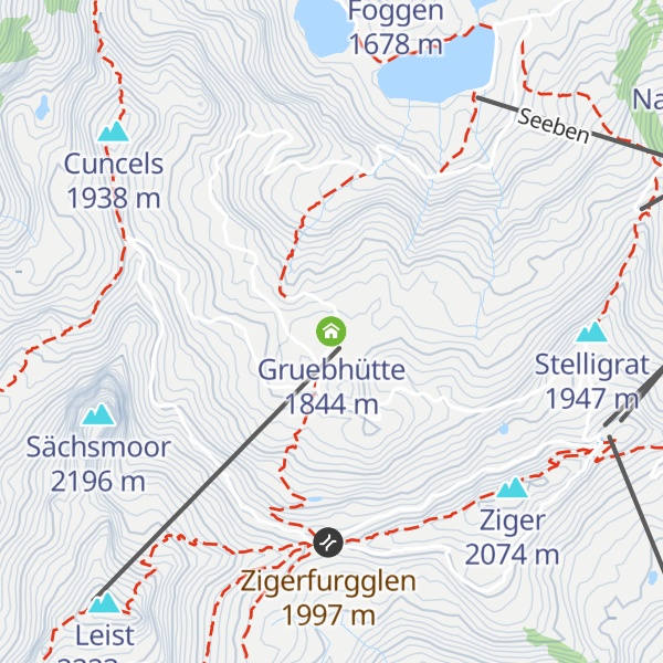 Map of Gruebhütte