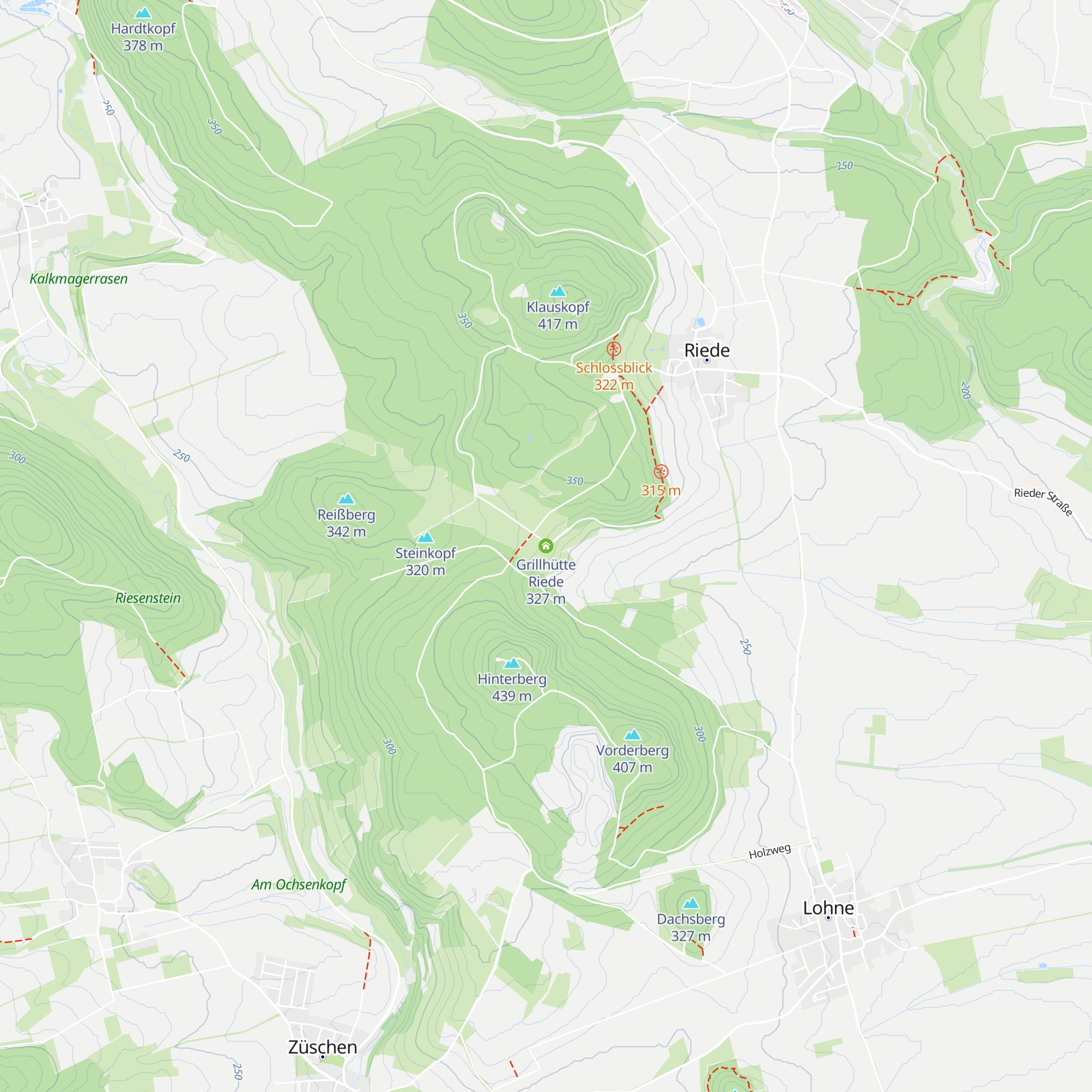 Grillhütte Riede map