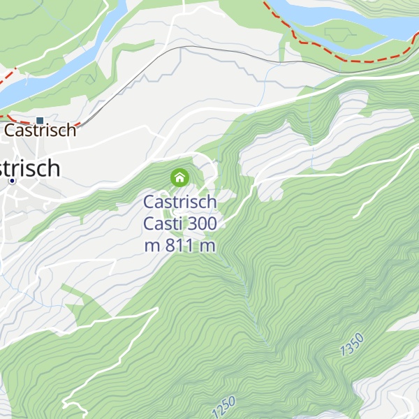 Map of Castrisch Casti 35 m