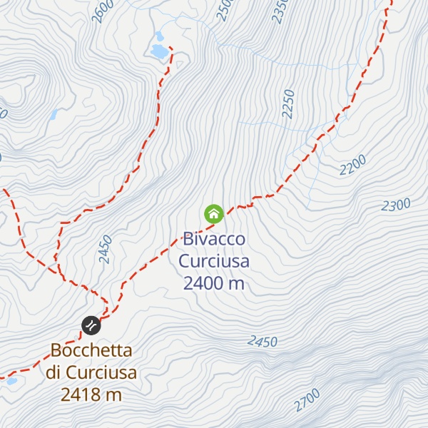 Map of Bivacco Curciusa