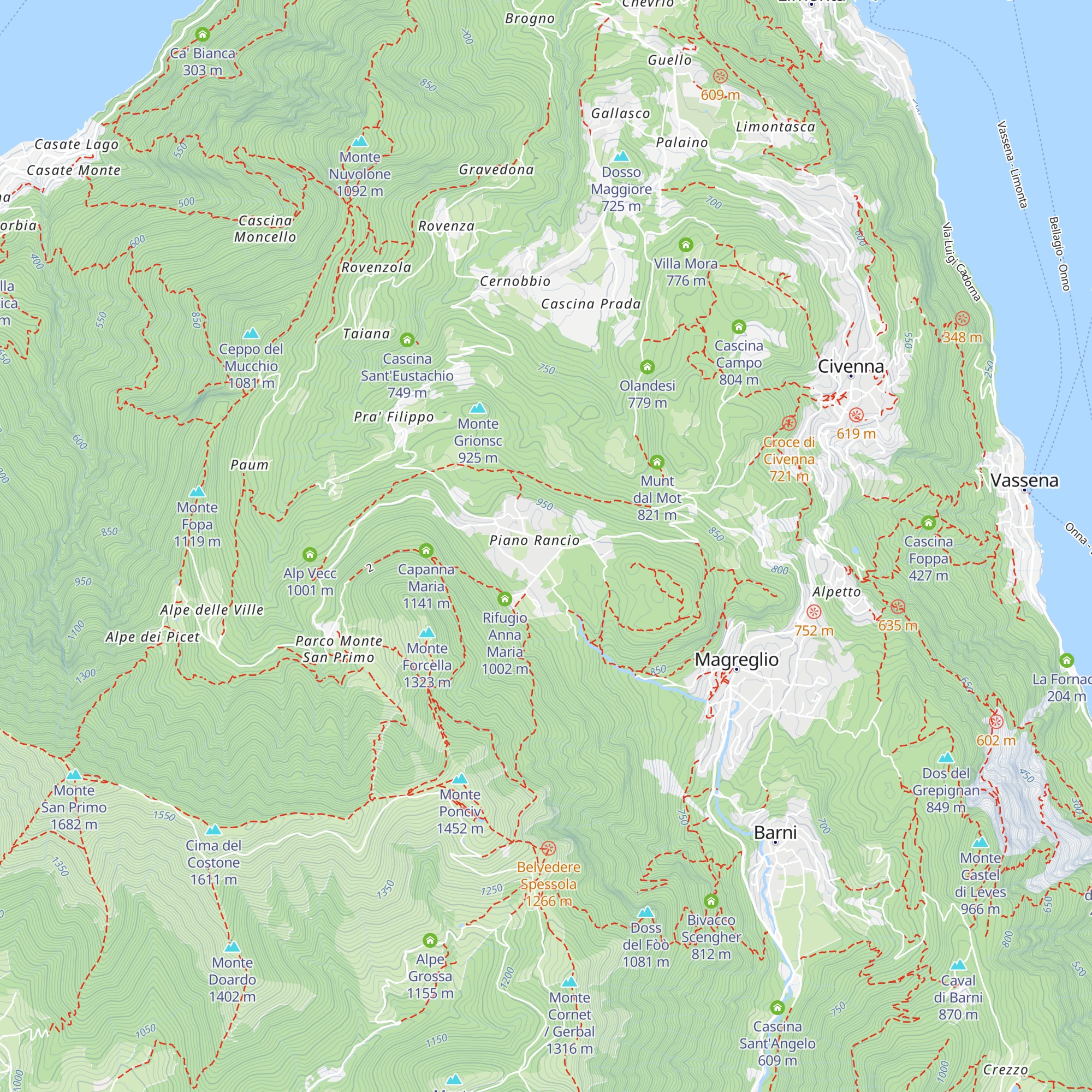 Stella Alpina map