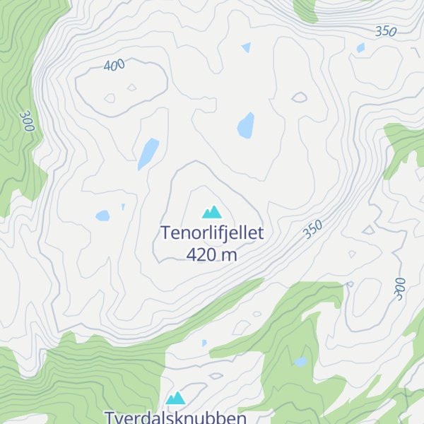 Map of Tenorlifjellet