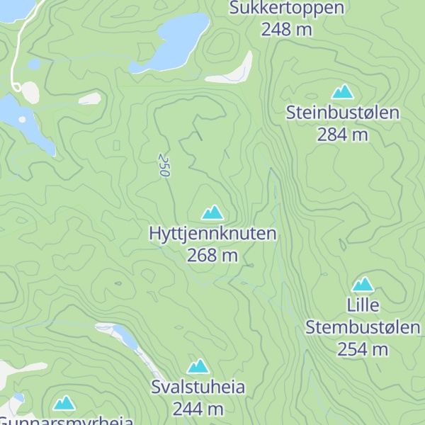 Map of Hyttjennknuten