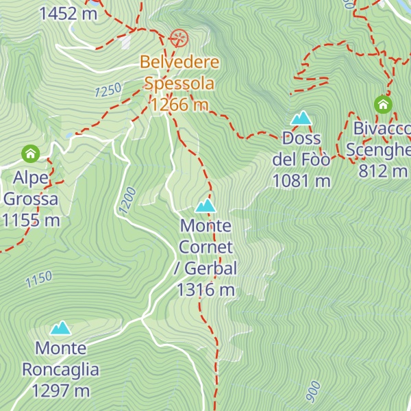 Map of Monte Cornet / Gerbal