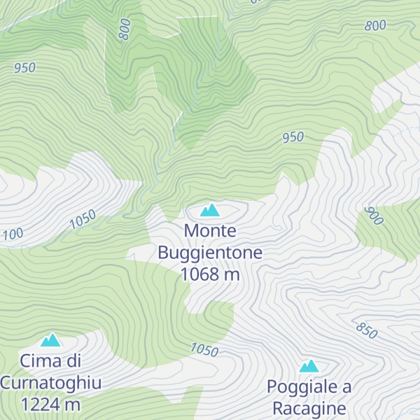 Map of Monte Buggientone