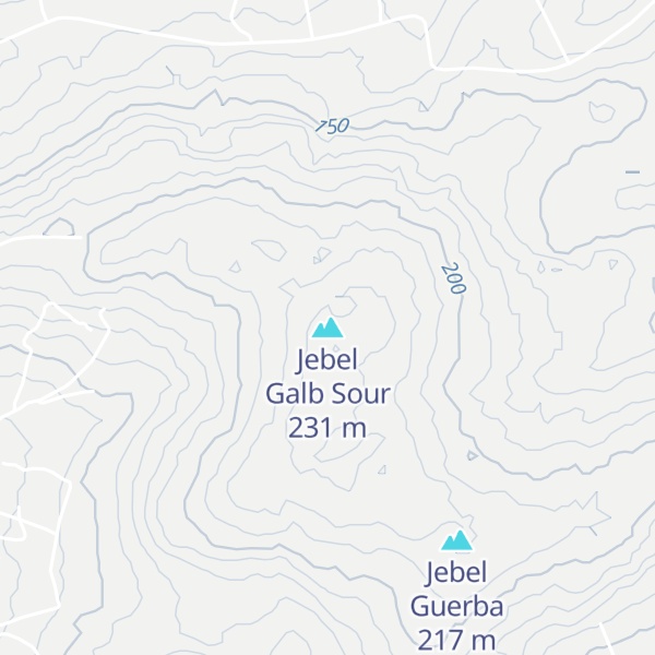 Map of Jebel Galb Sour