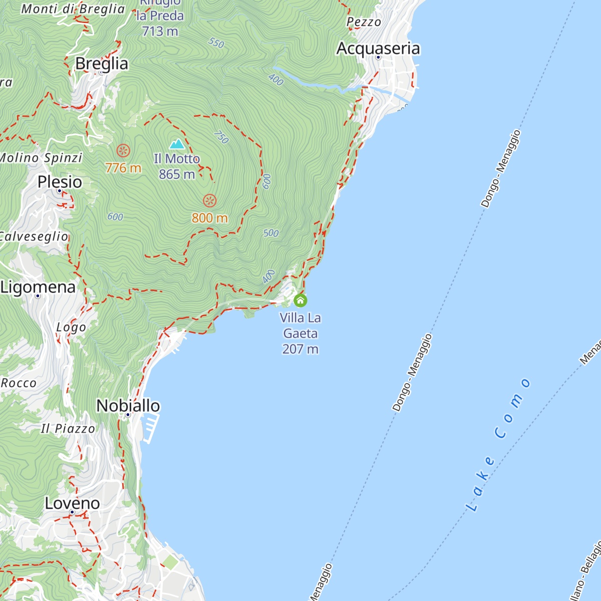 Villa La Gaeta map