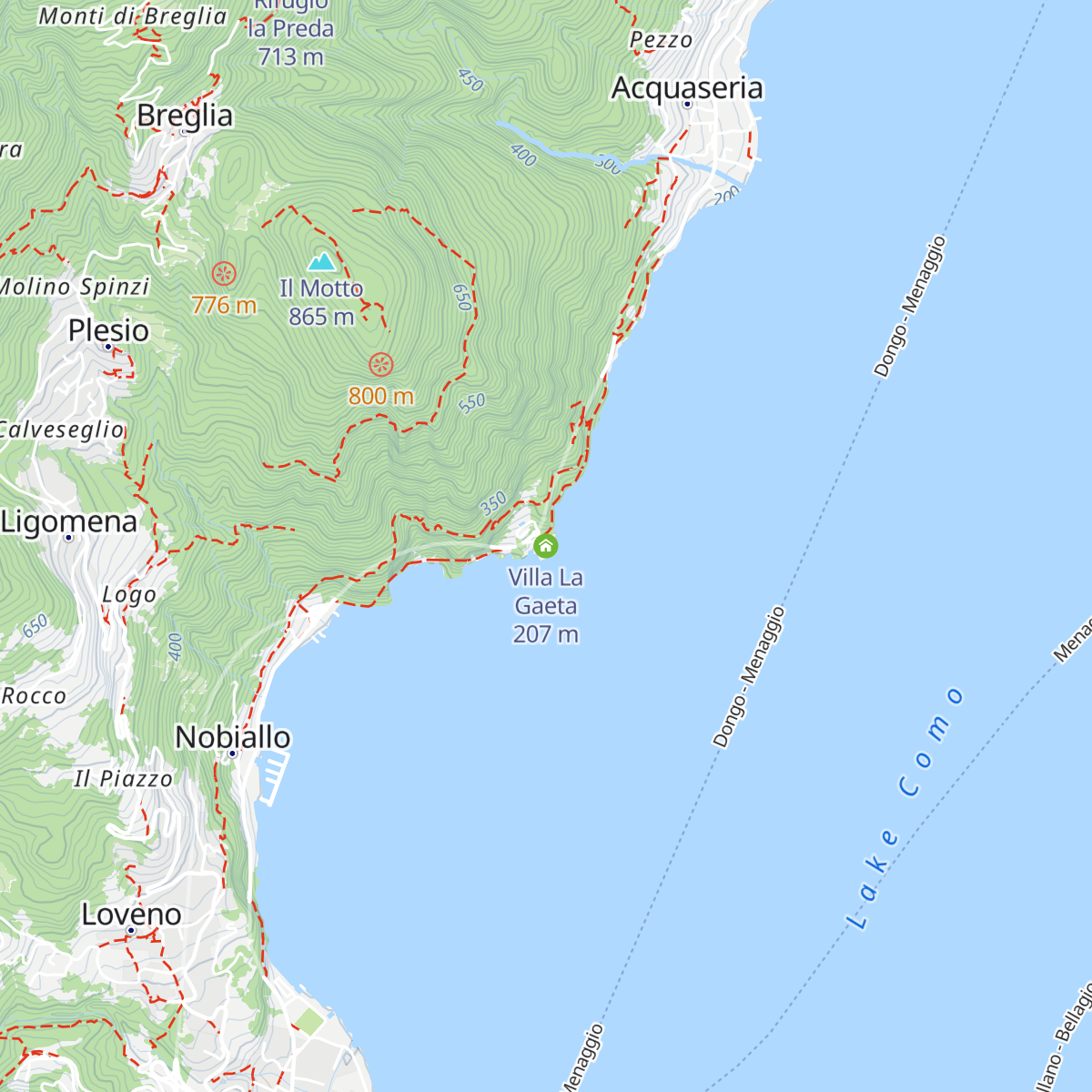 Villa La Gaeta map
