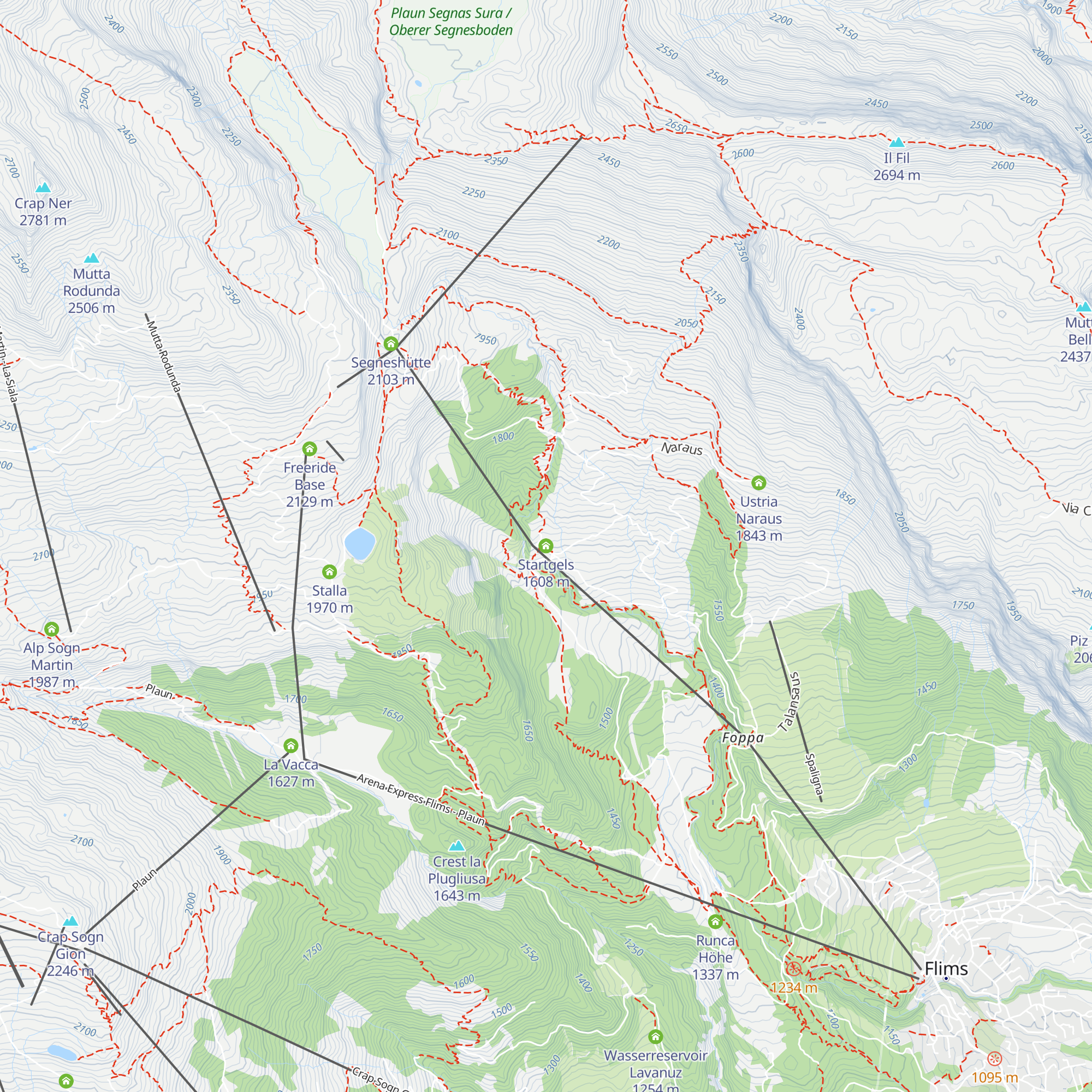 Startgels map