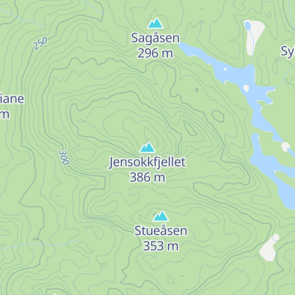 Map of Jensokkfjellet