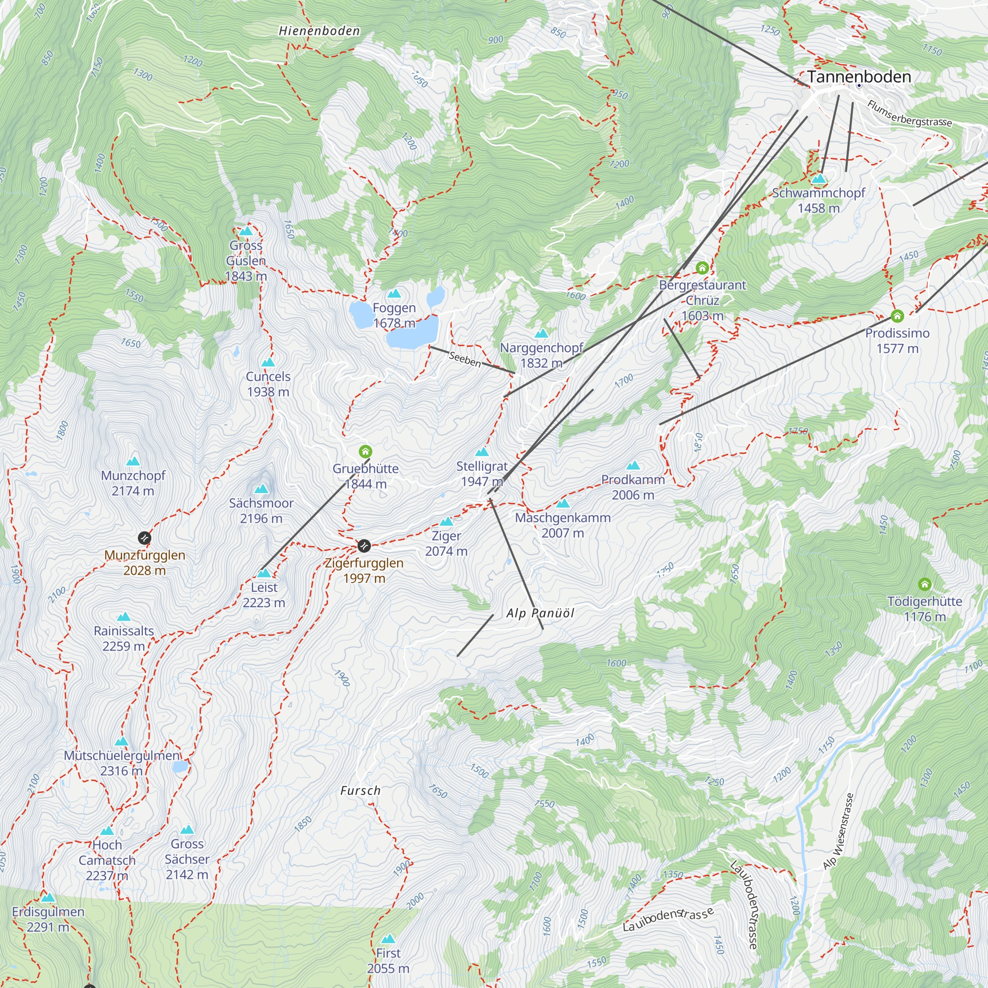 Panoramarestaurant Maschgenkamm map
