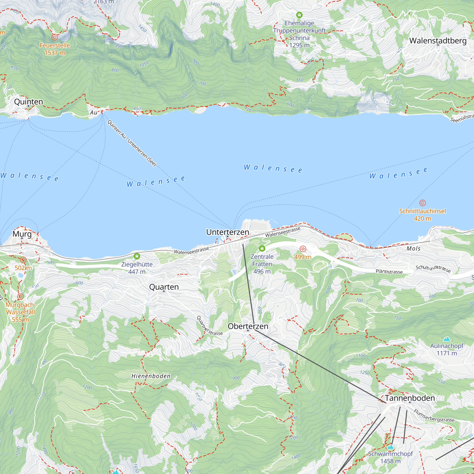 Schiffsbetrieb Walensee AG map