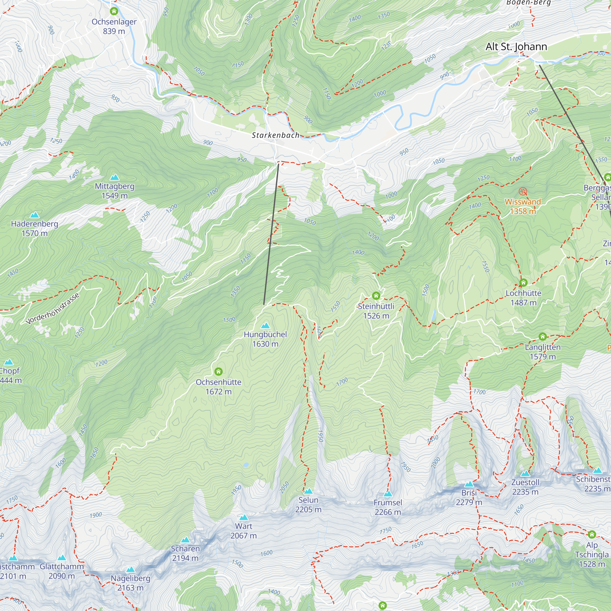 Wildmannli Hütte map