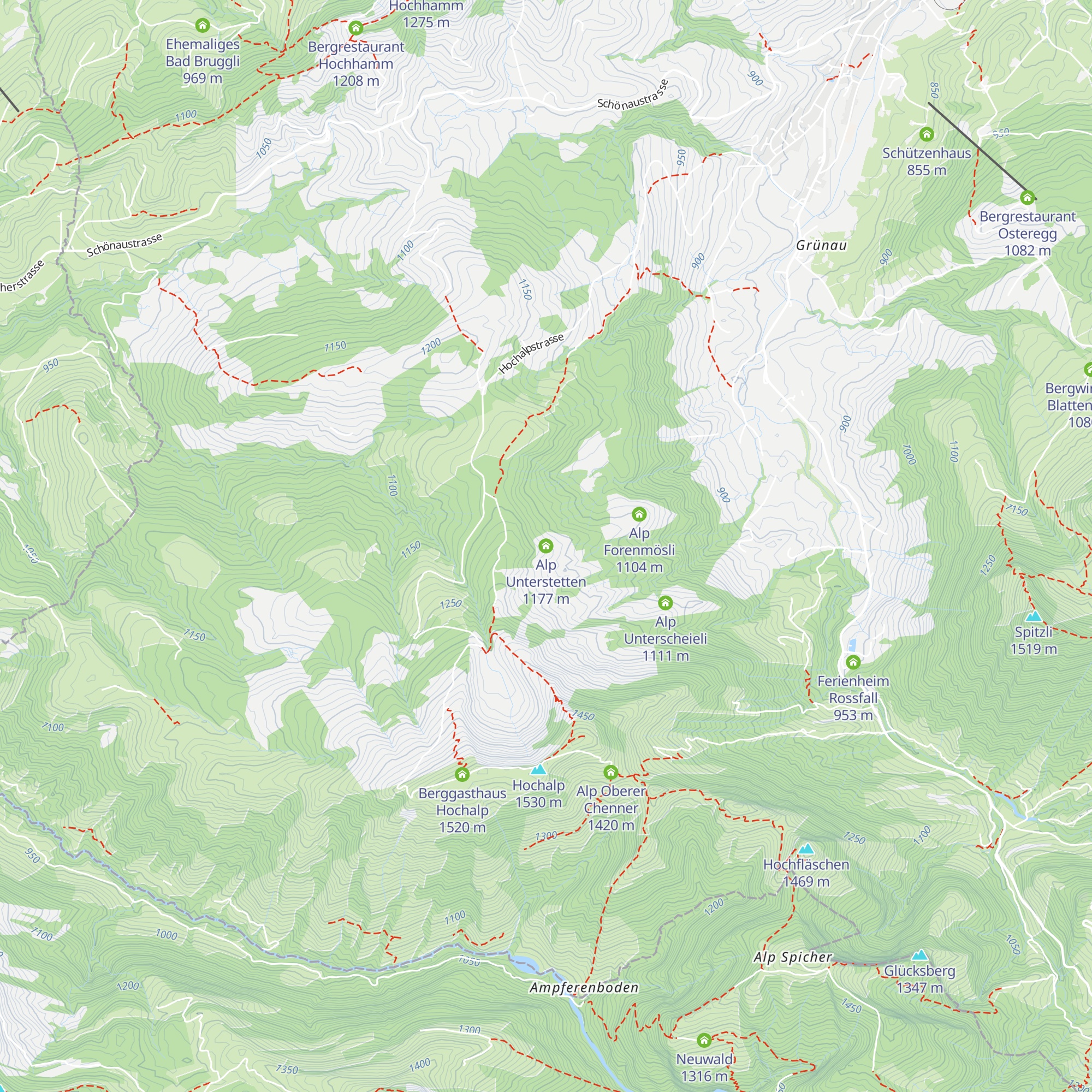 Alp Unterstetten map