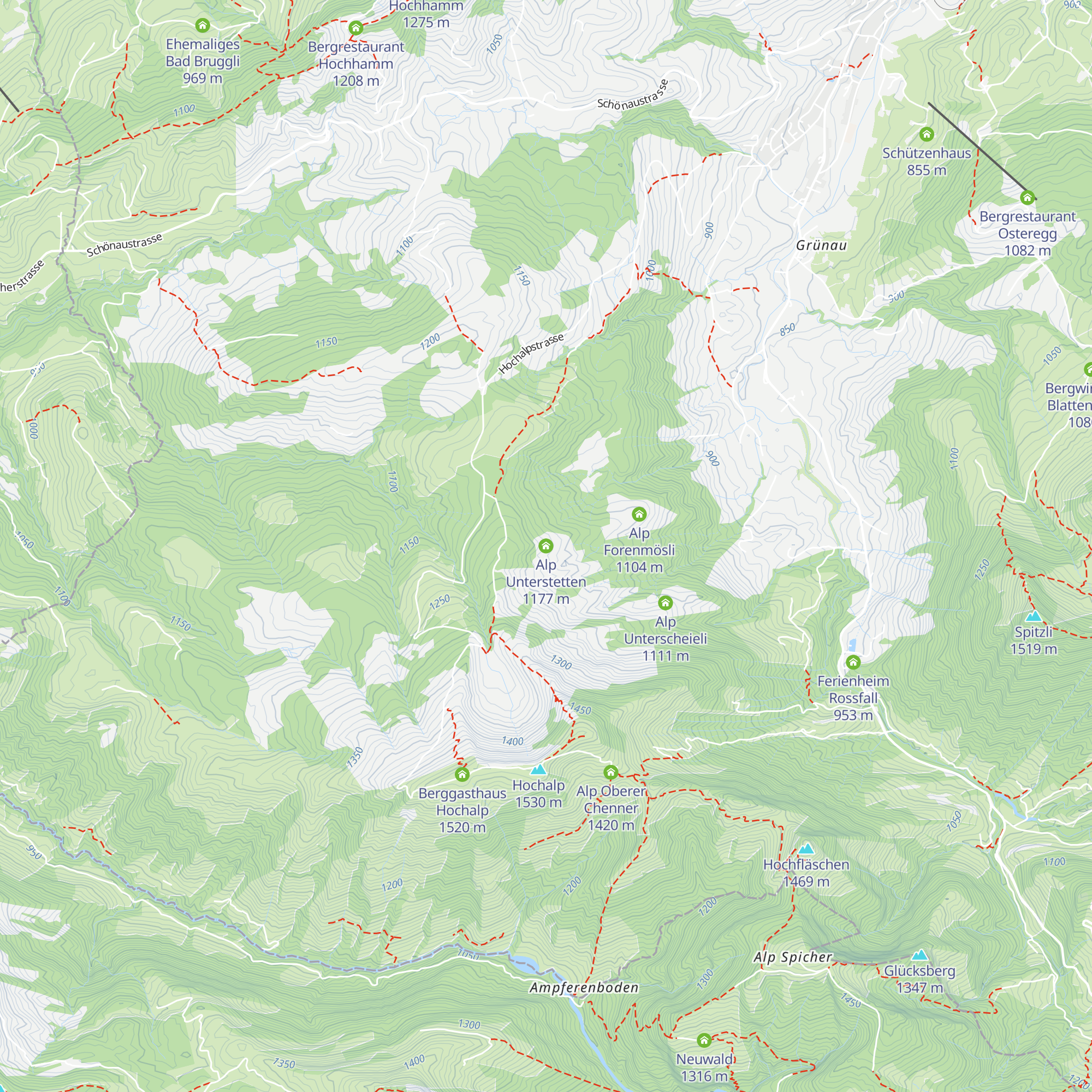 Alp Unterstetten map
