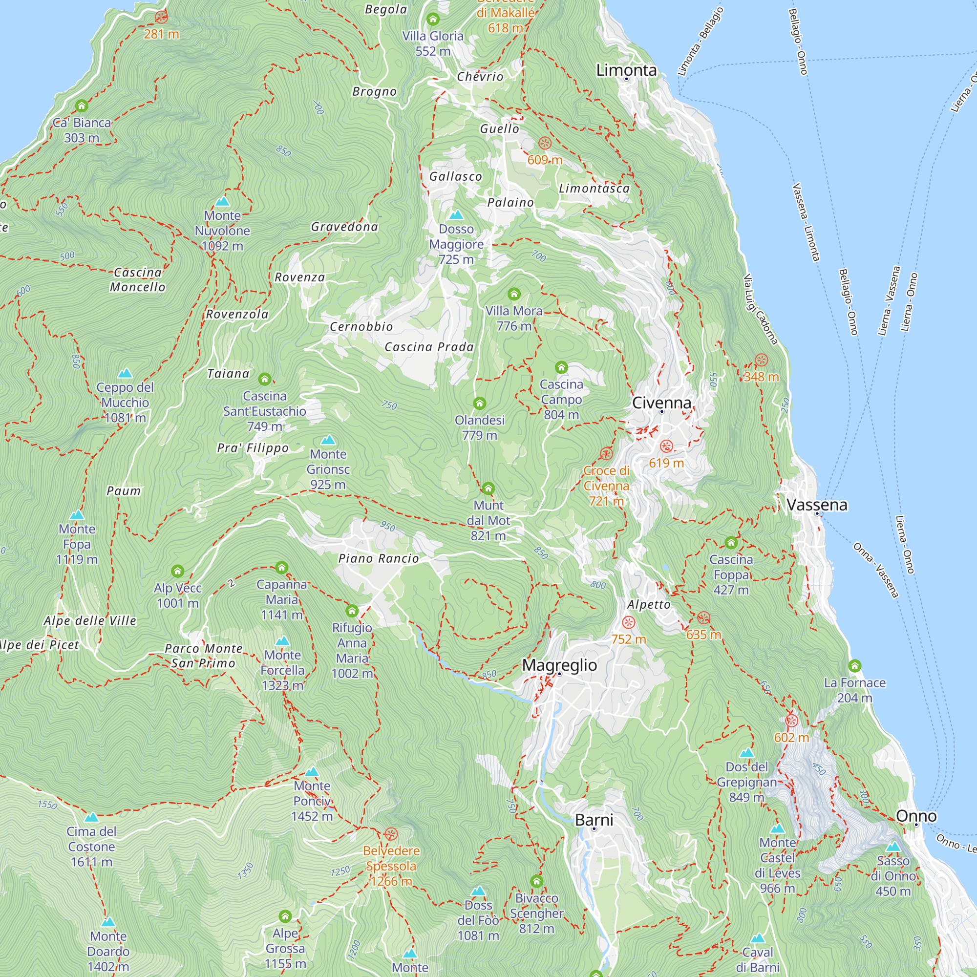 Munt dal Mot map