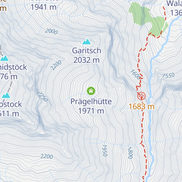 Map of Prägelhütte
