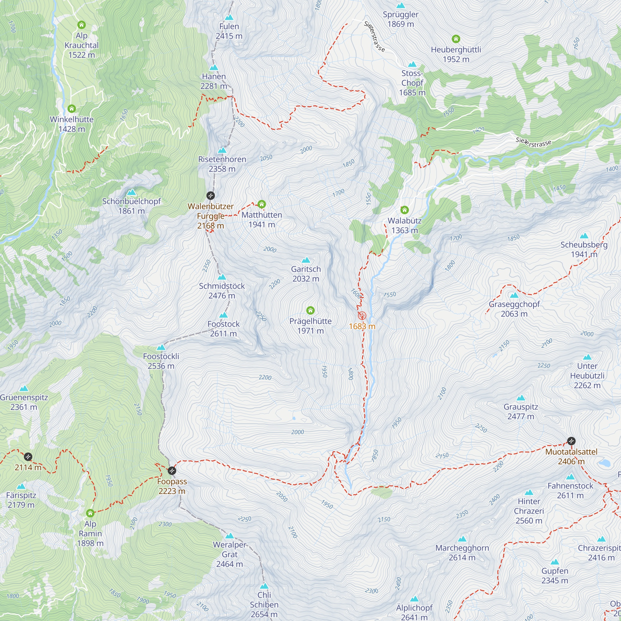 Prägelhütte map