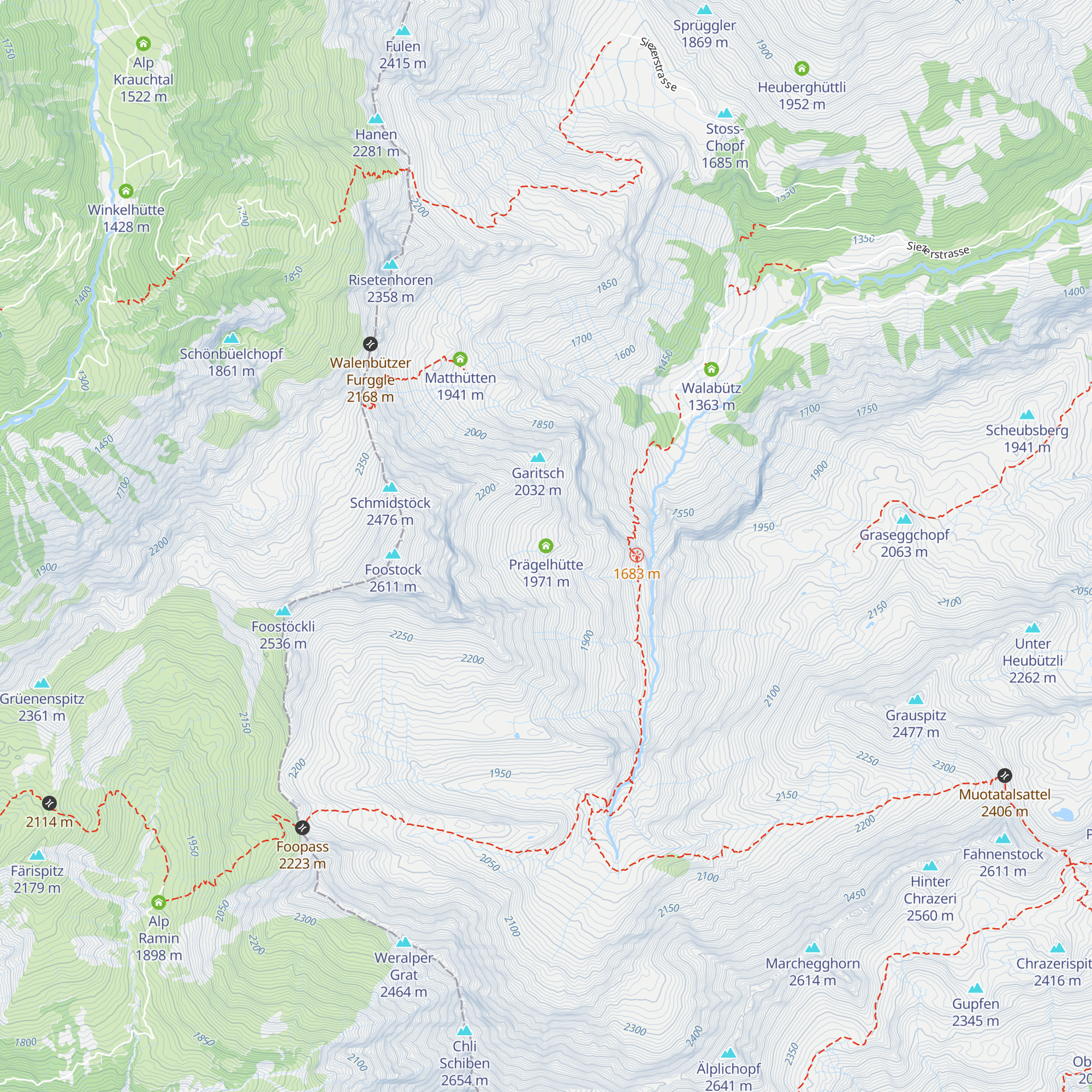 Prägelhütte map