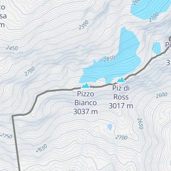 Map of Pizzo Bianco