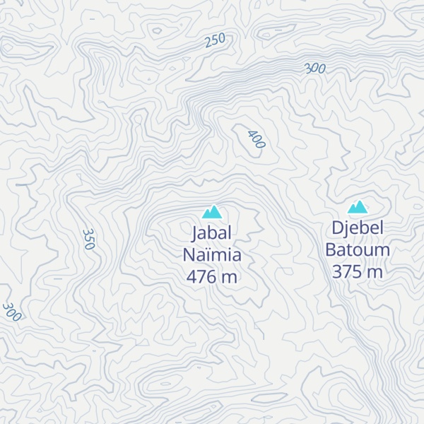 Map of Jabal Naïmia