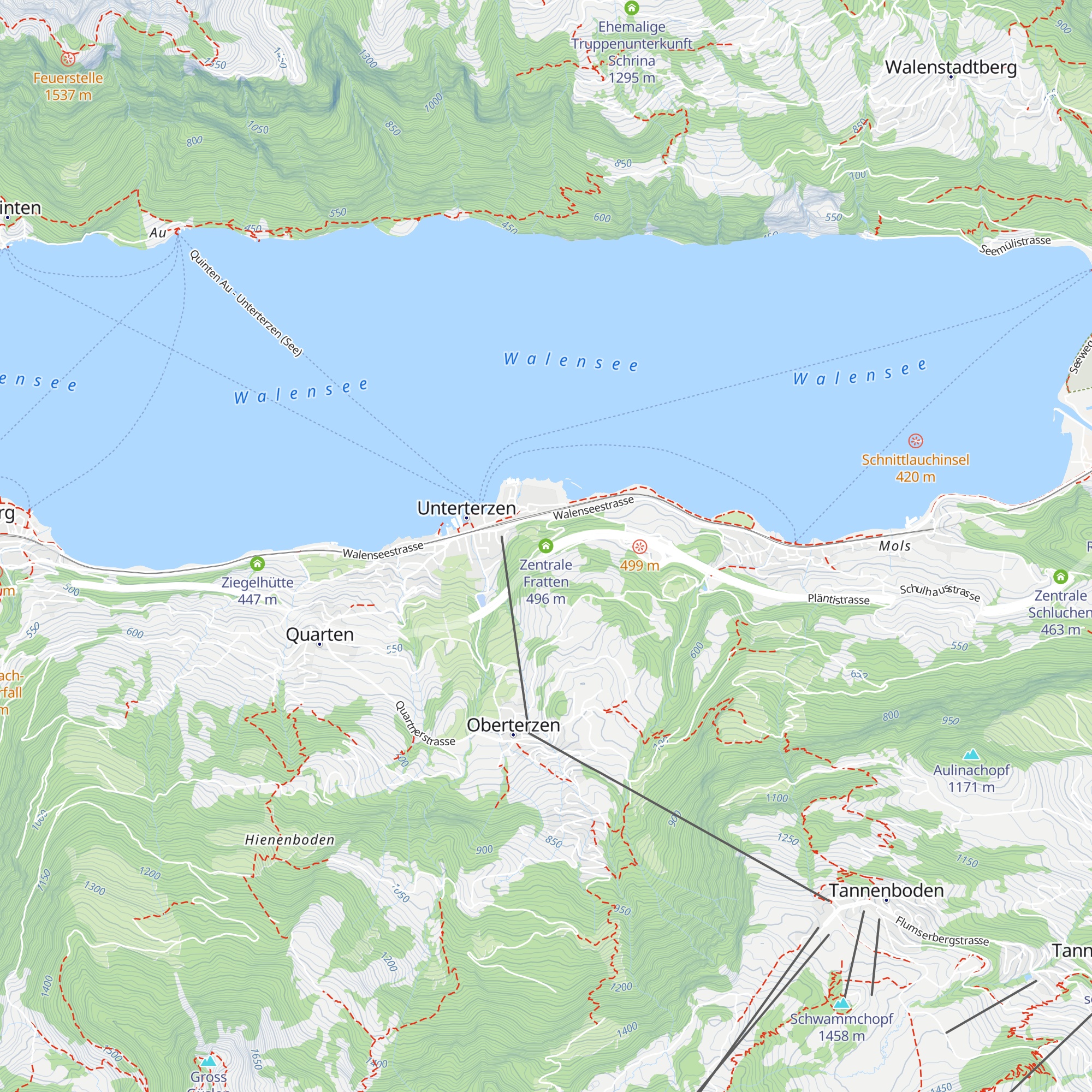 Zentrale Fratten map