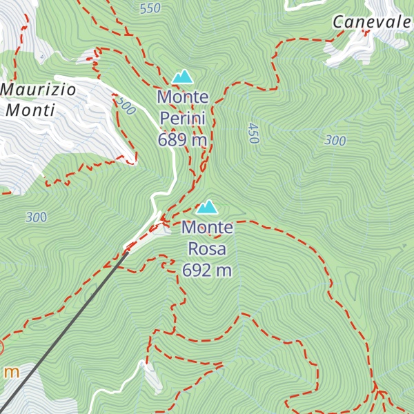 Map of Monte Rosa