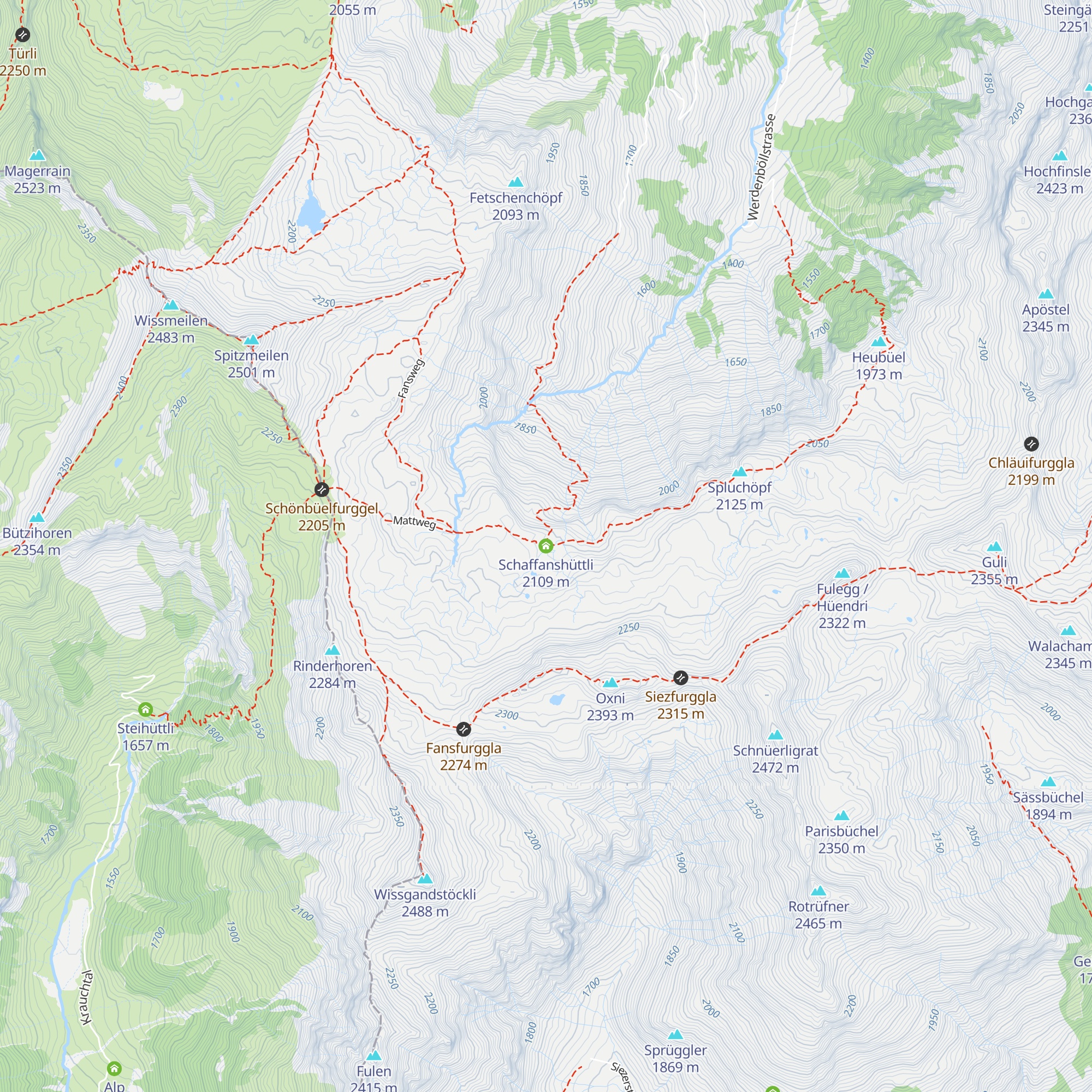 Schaffanshüttli map