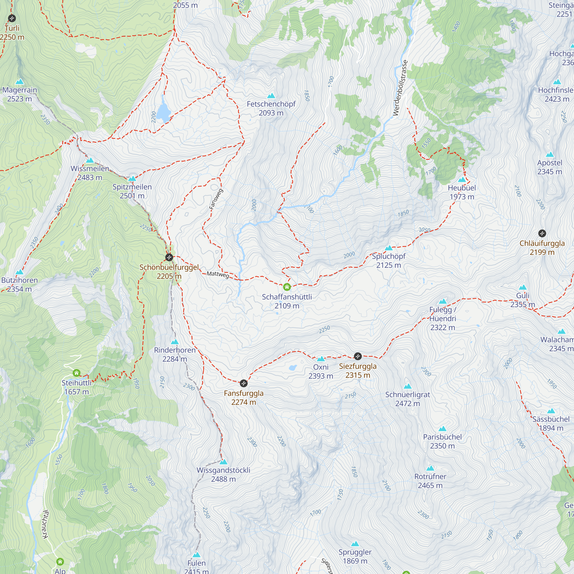 Schaffanshüttli map