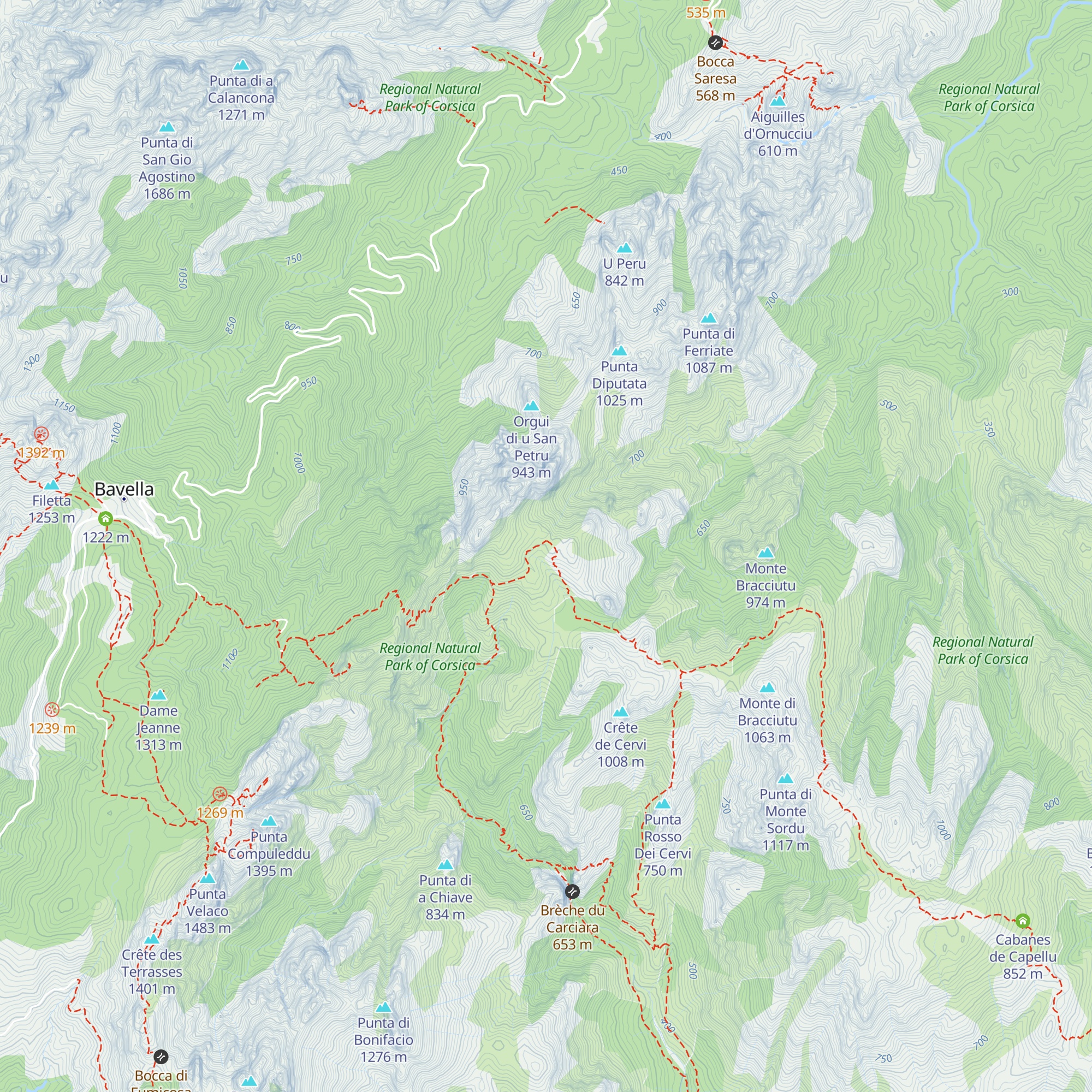 Refuge d'i Paliri map
