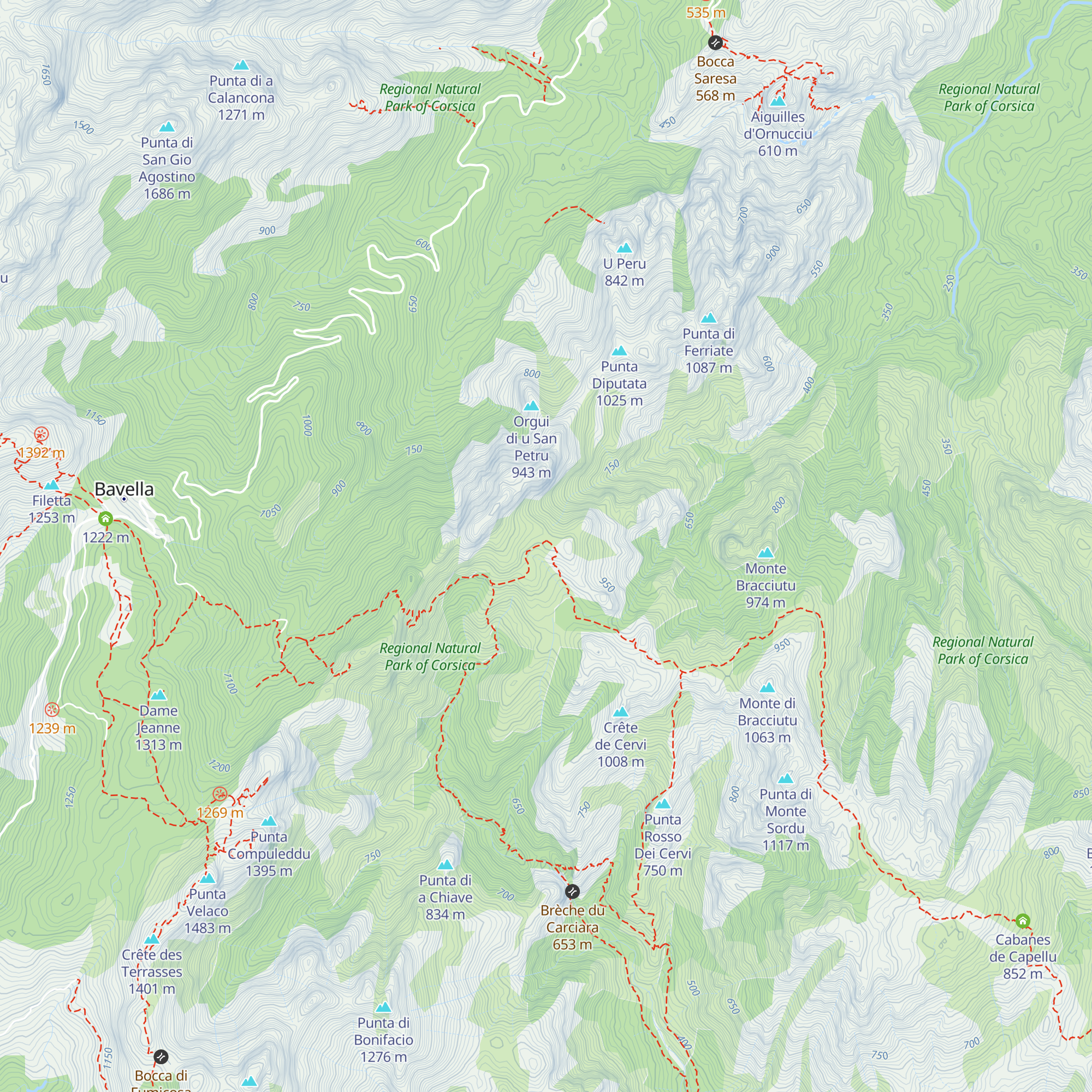 Refuge d'i Paliri map