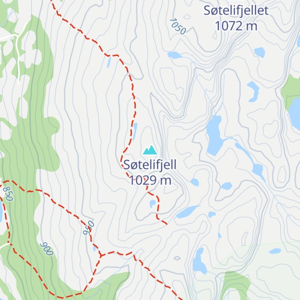 Map of Søtelifjell