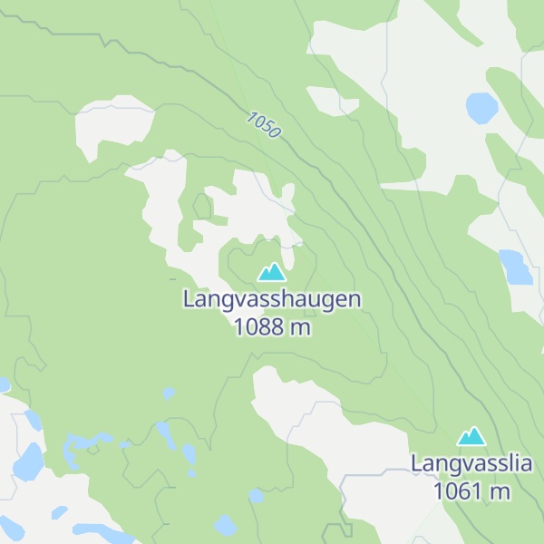 Map of Langvasshaugen