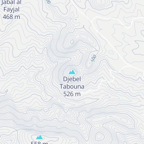 Map of Djebel Tabouna