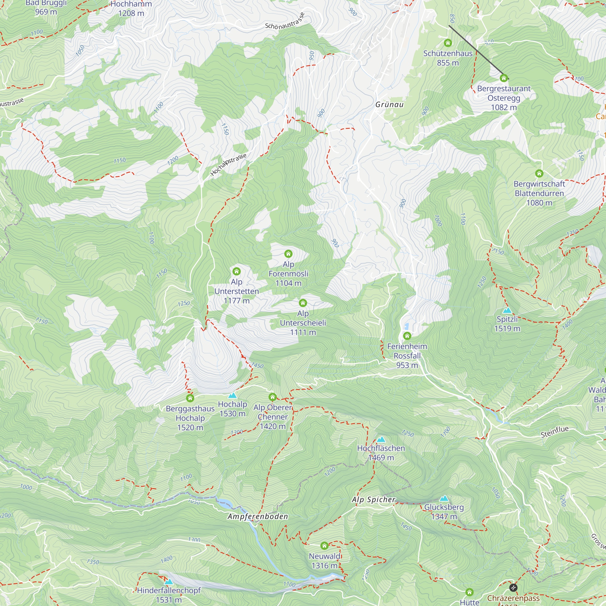 Alp Unterscheieli map