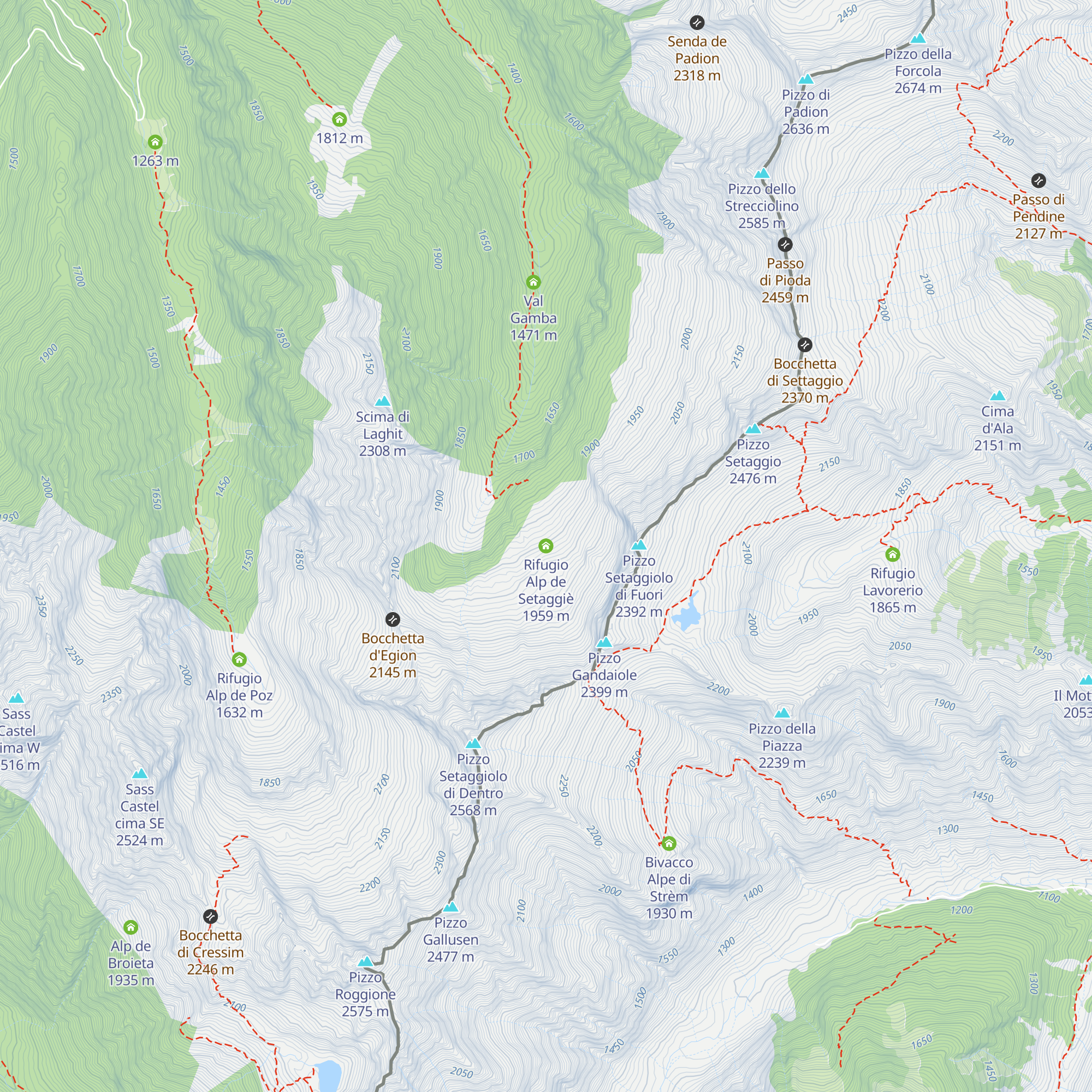 Rifugio Alp de Setaggiè map