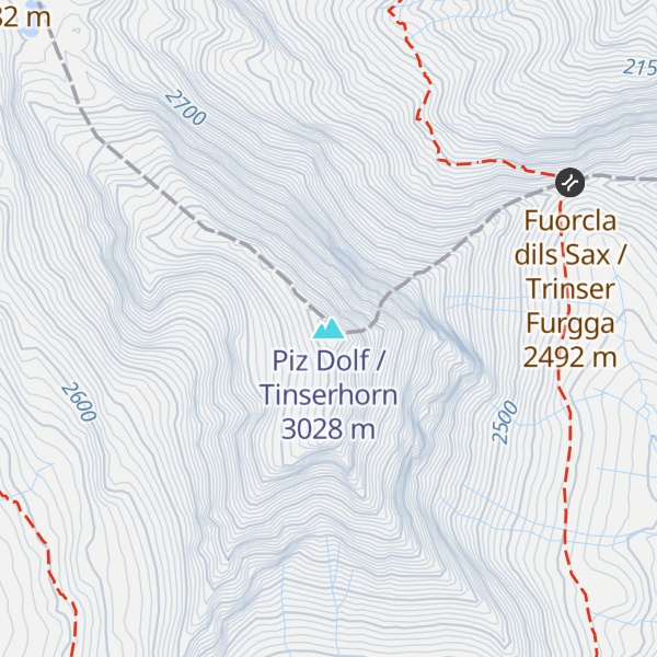 Map of Piz Dolf / Tinserhorn