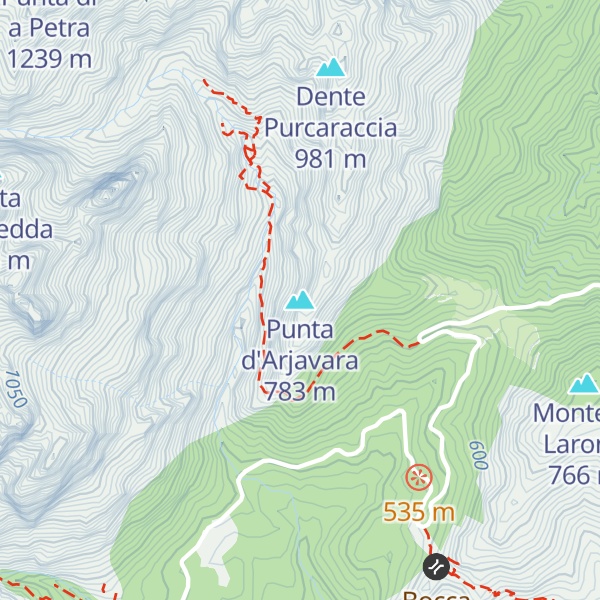 Map of Punta d'Arjavara
