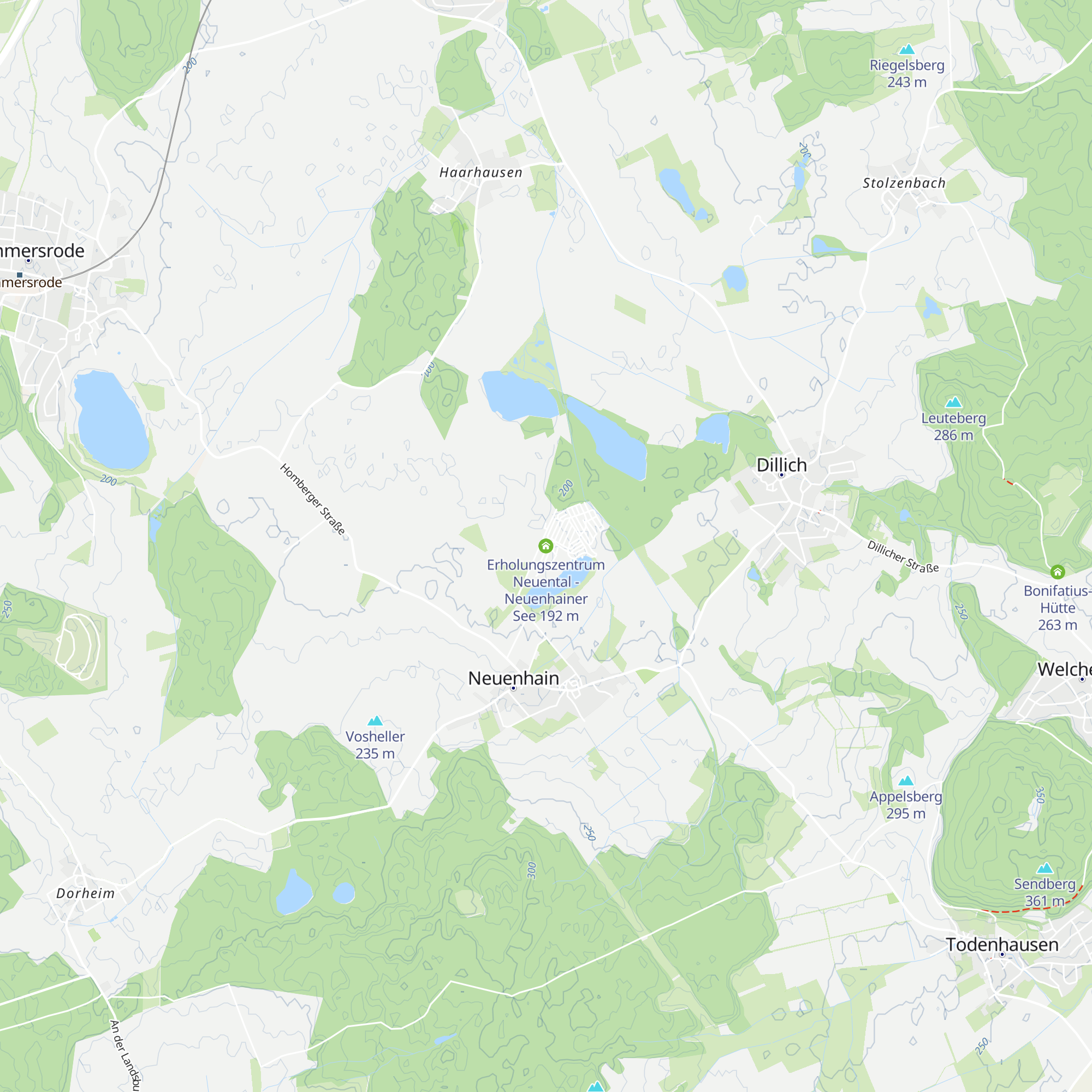 Erholungszentrum Neuental - Neuenhainer See map