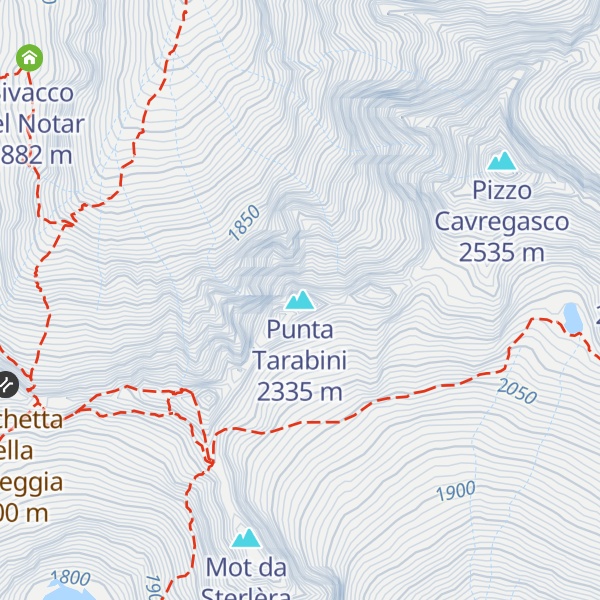 Map of Punta Tarabini