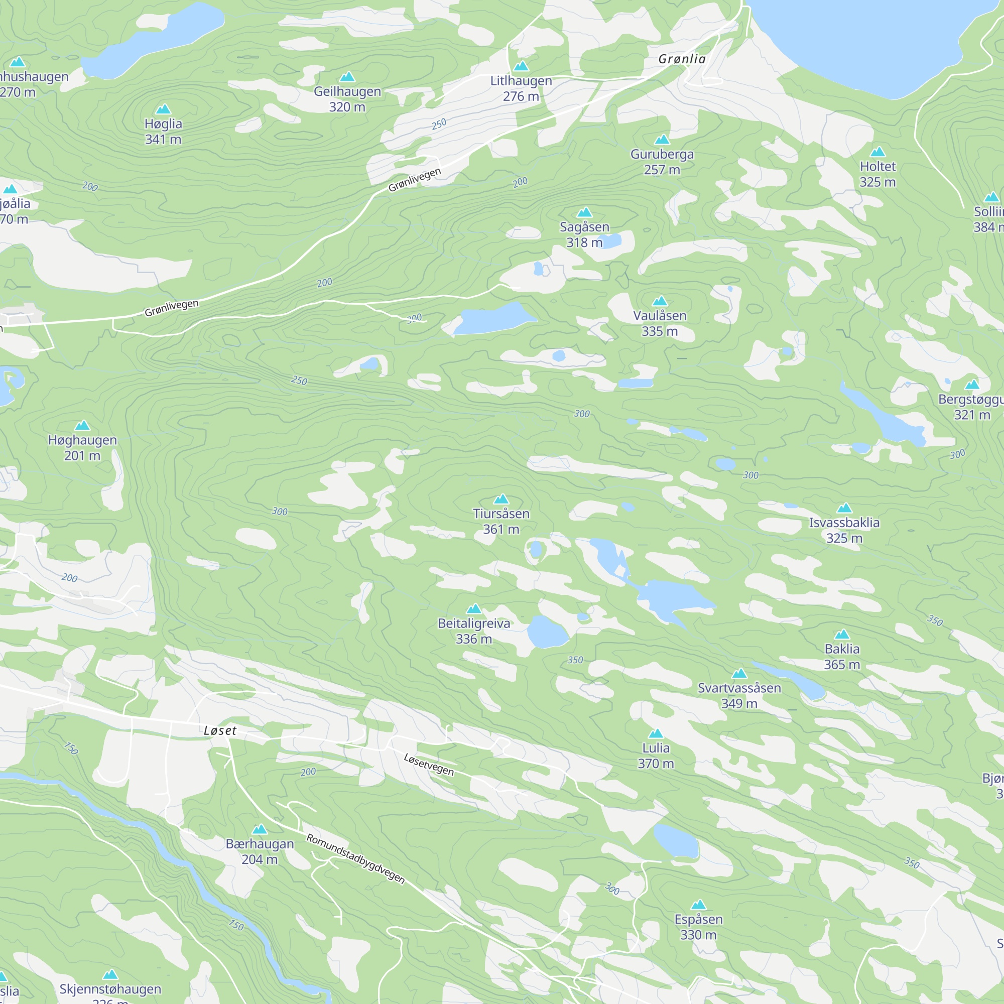 Tiuråsen map