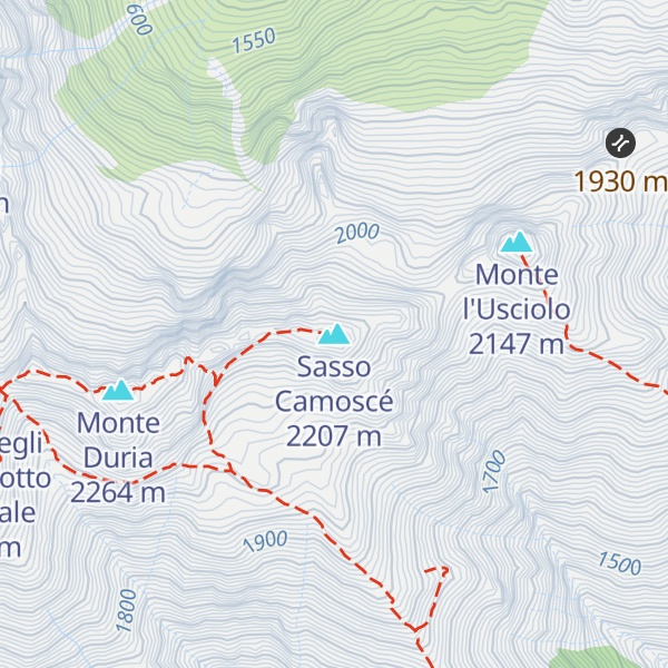 Map of Sasso Camoscé