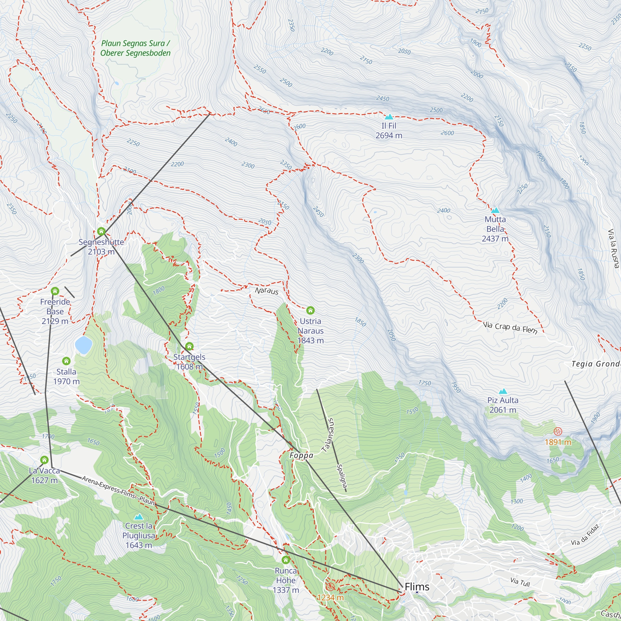 Ustria Naraus map