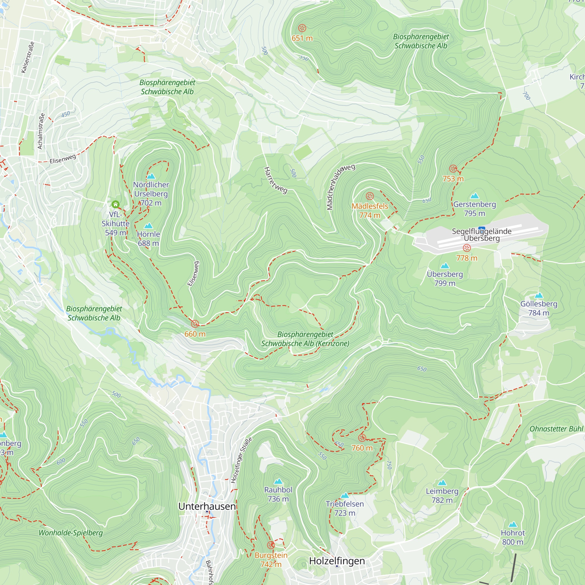 Hochberghütte map