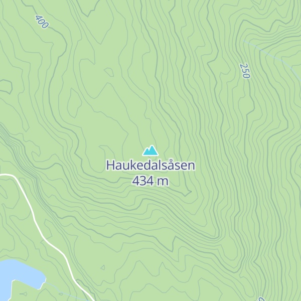 Map of Haukedalsåsen
