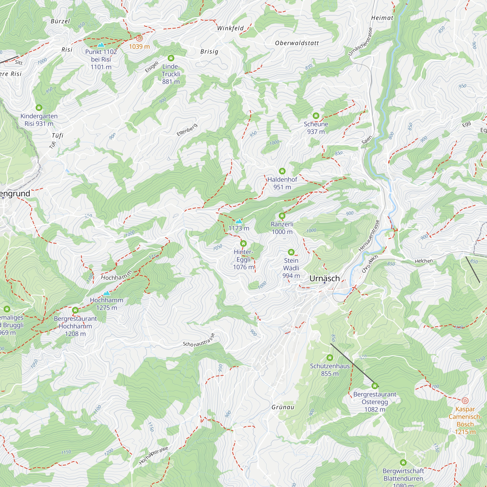 Hinter-Eggli map